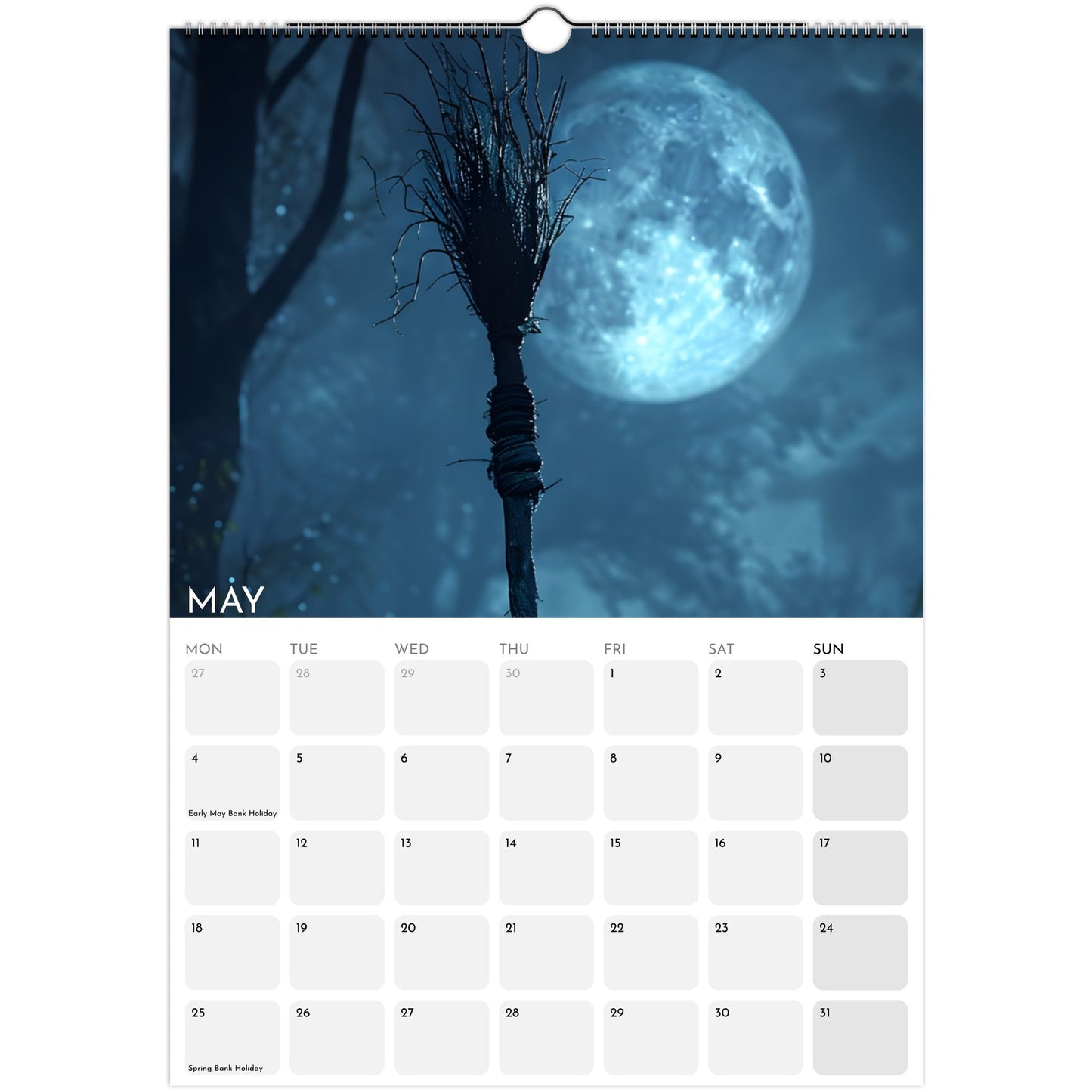 Witches’ Circle 2026 A3 wall calendar May