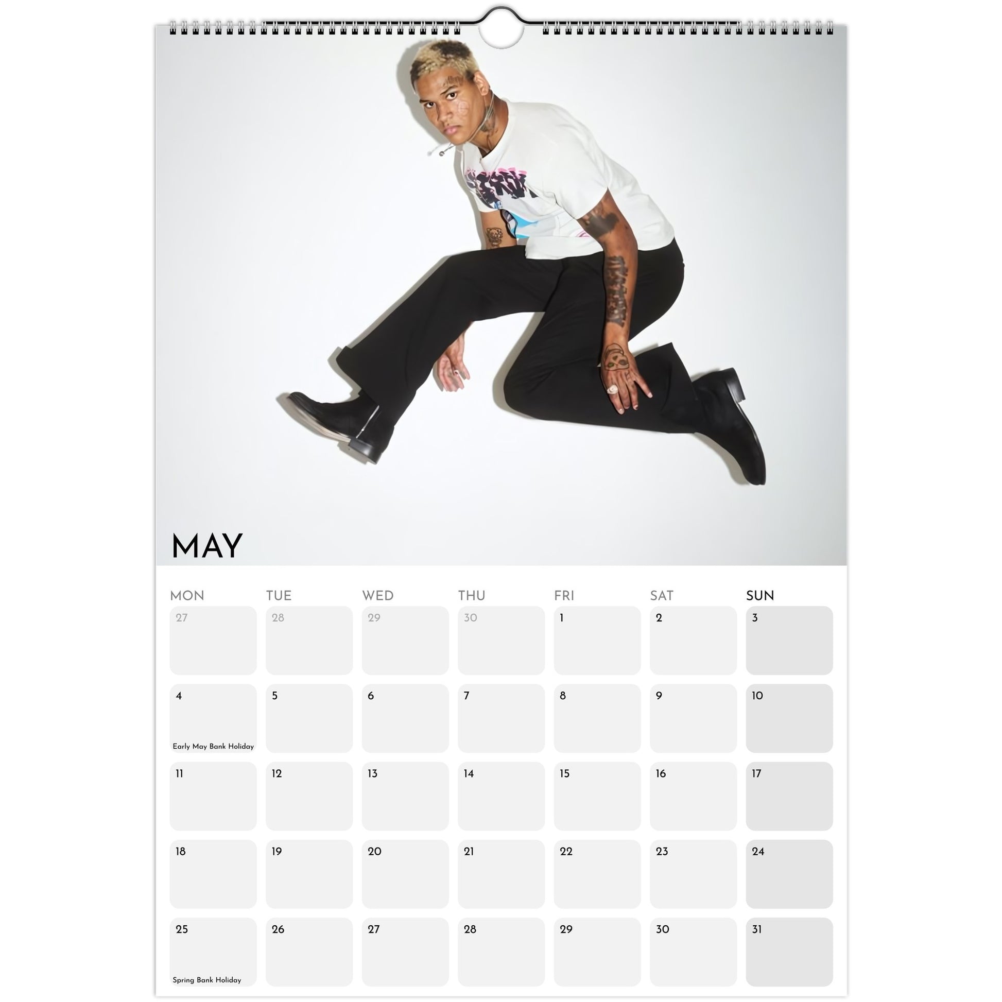 EKKSTACY 2026 A3 wall calendar May