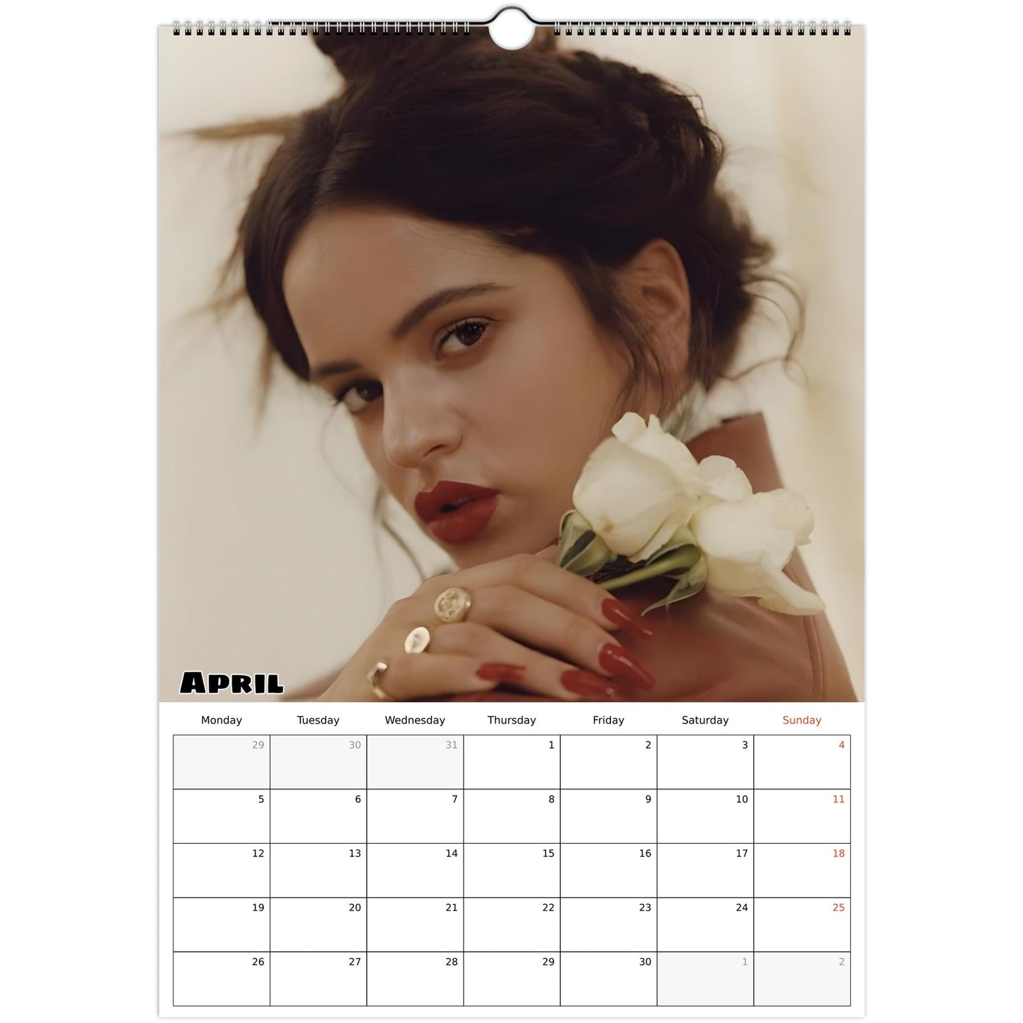 Rosalía Calendar 2027 April page