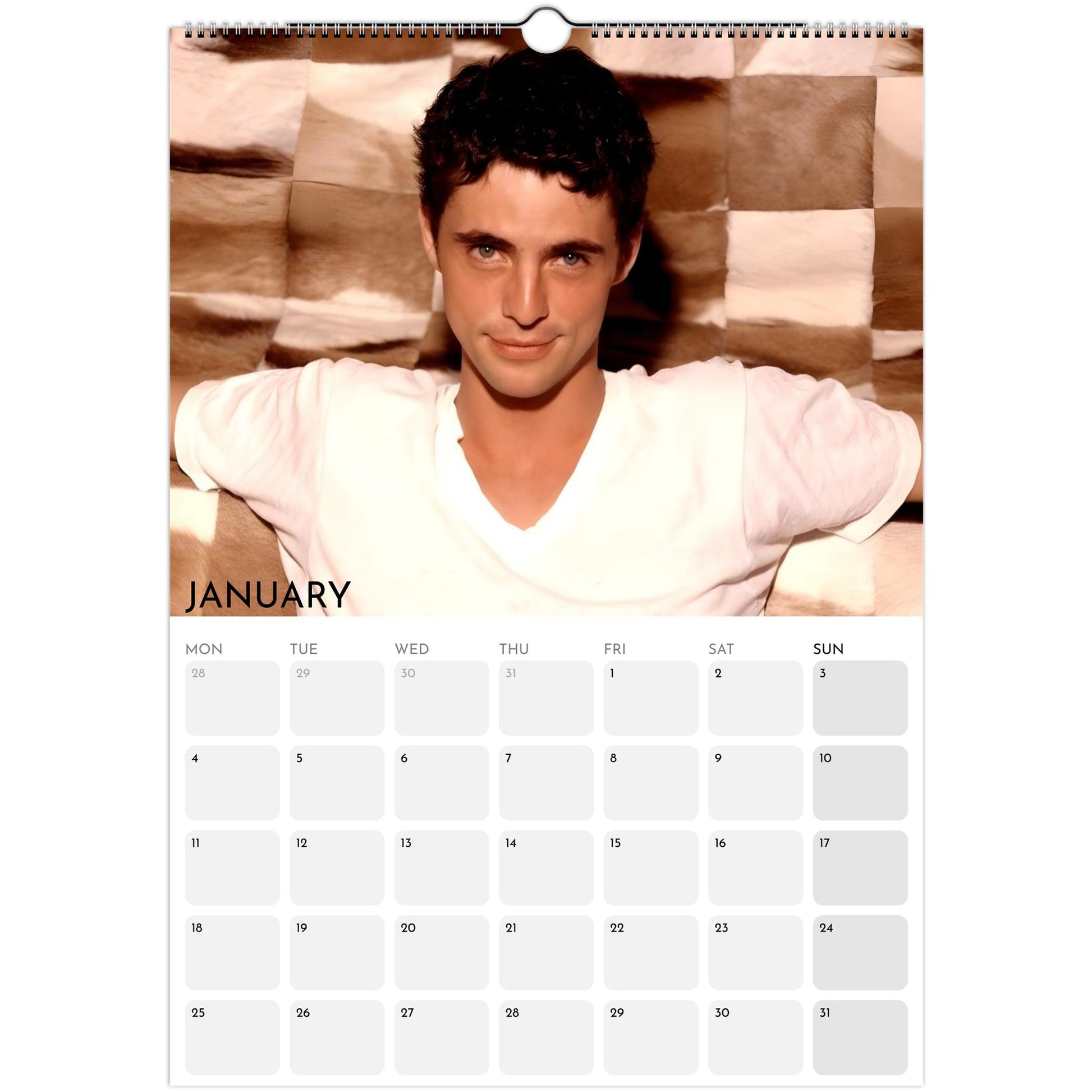 Matthew Goode 2026 A3 wall calendar January 2027