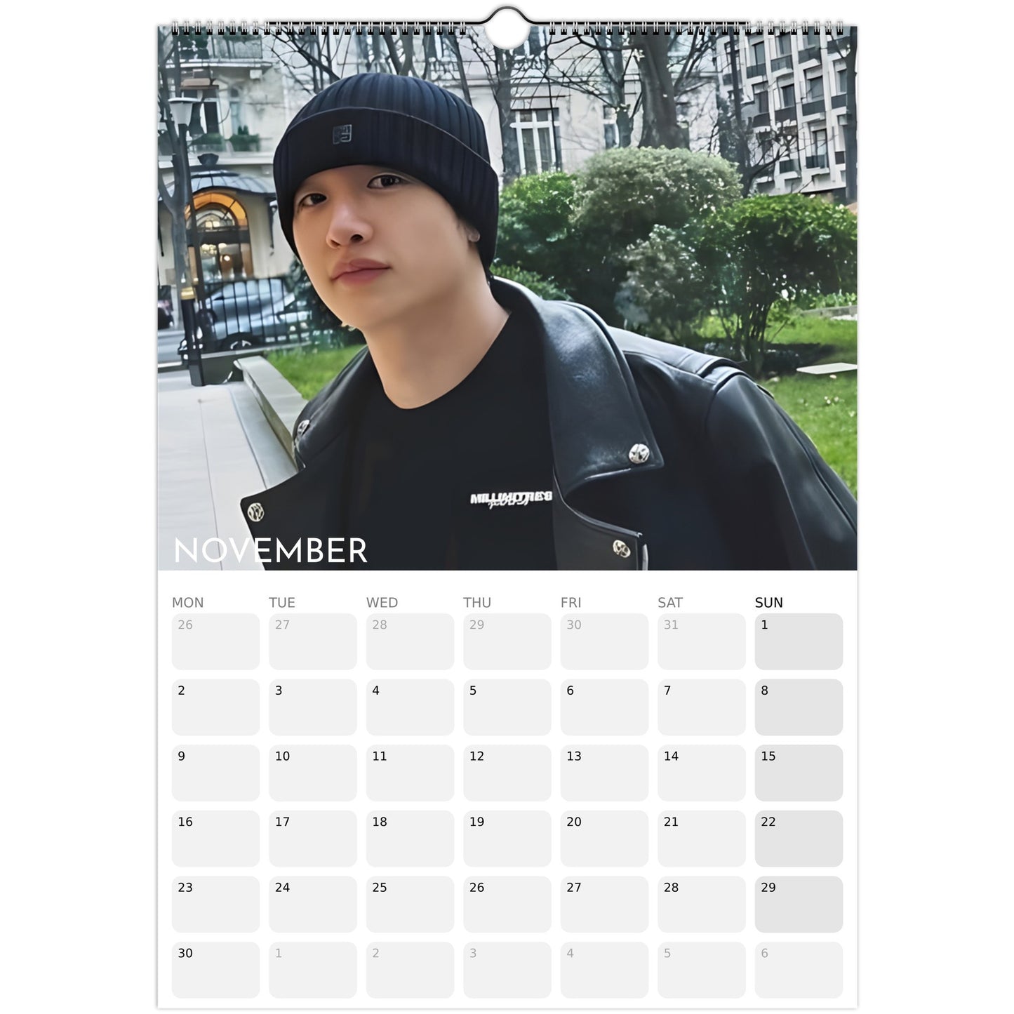 Stray Kids Bang Chan 2026 A3 wall calendar November