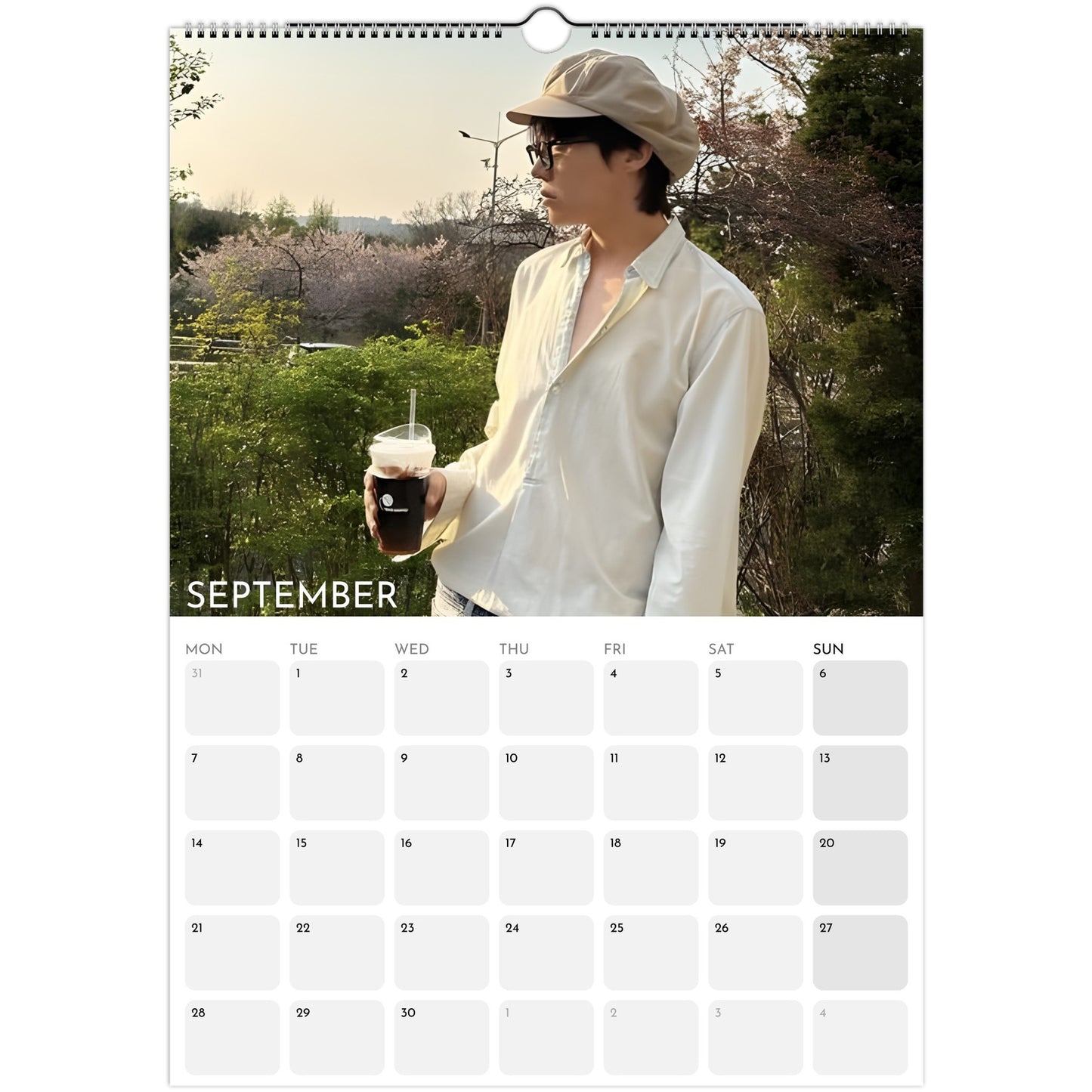 BTS J‑Hope Hobi 2026 A3 boyfriend style calendar September
