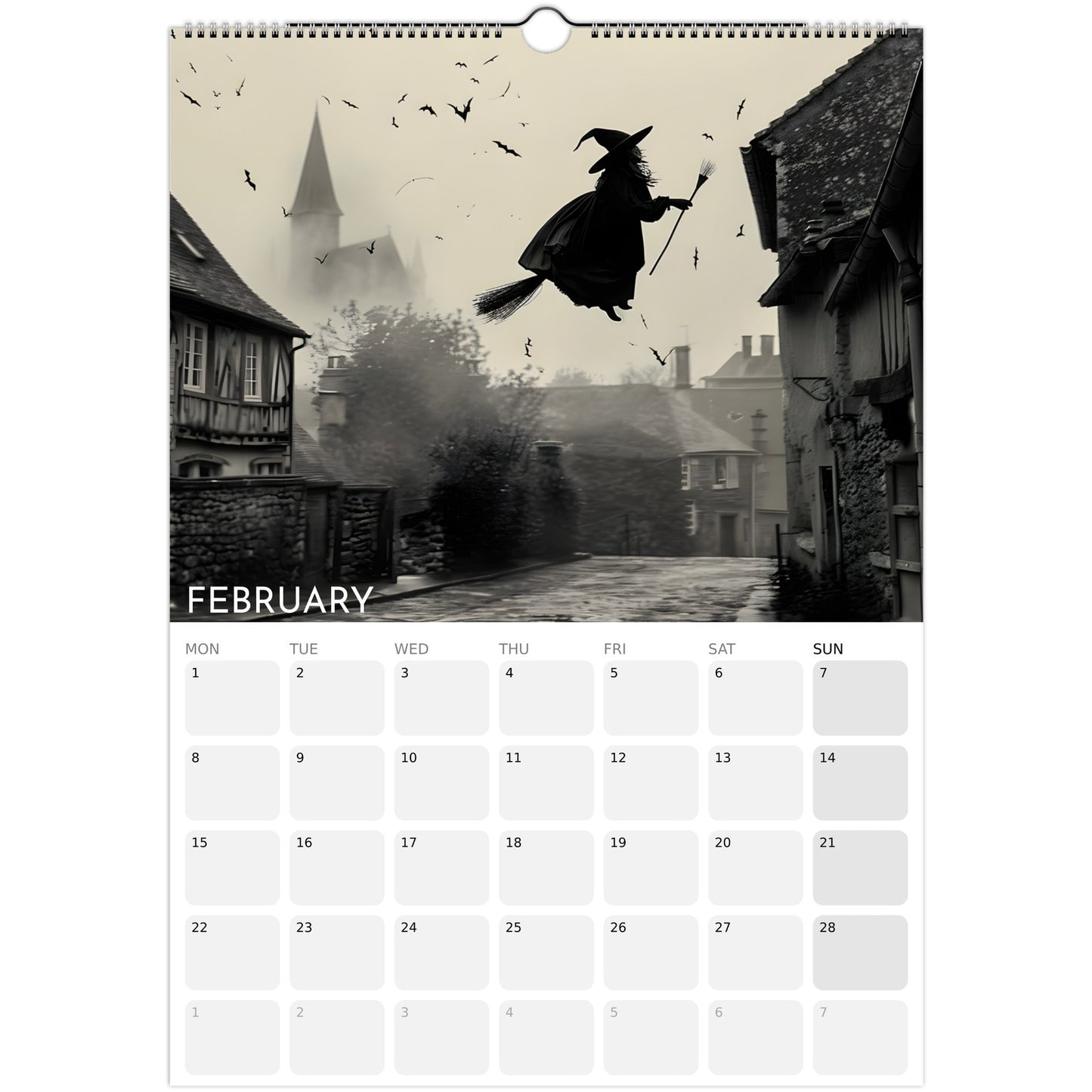 Witches’ Circle 2026 A3 wall calendar February