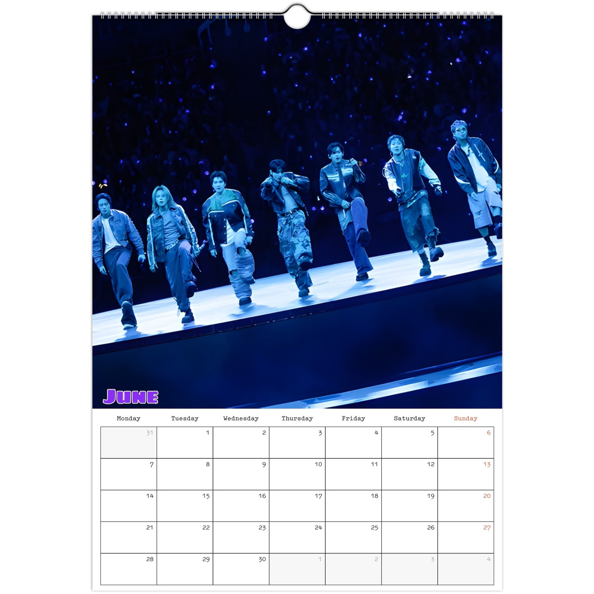 BTS  Calendar 2027 June page