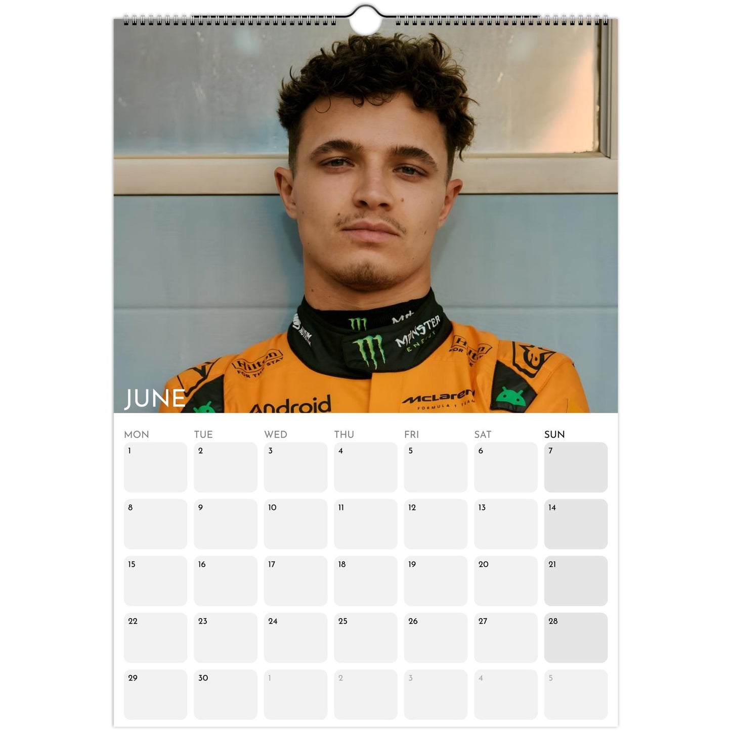 Lando Norris 12‑month racing calendar