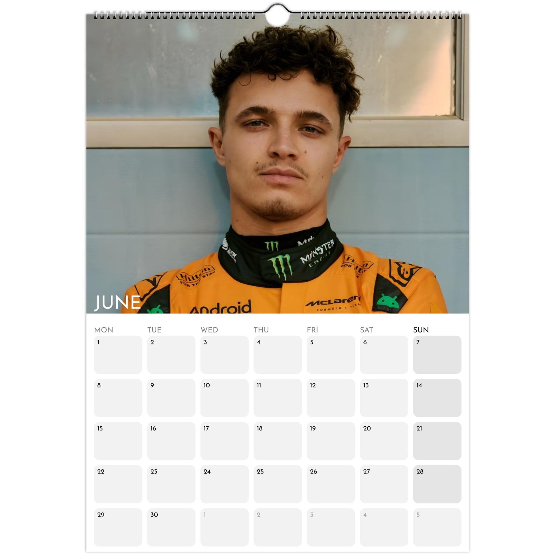 Lando Norris 12‑month racing calendar