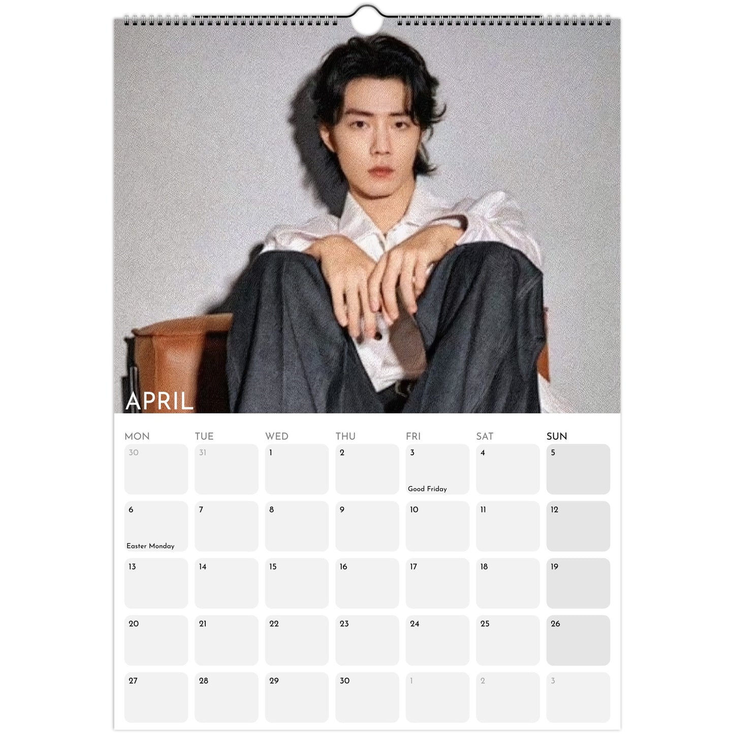 Xiao Zhan 2026 A3 wall calendar April