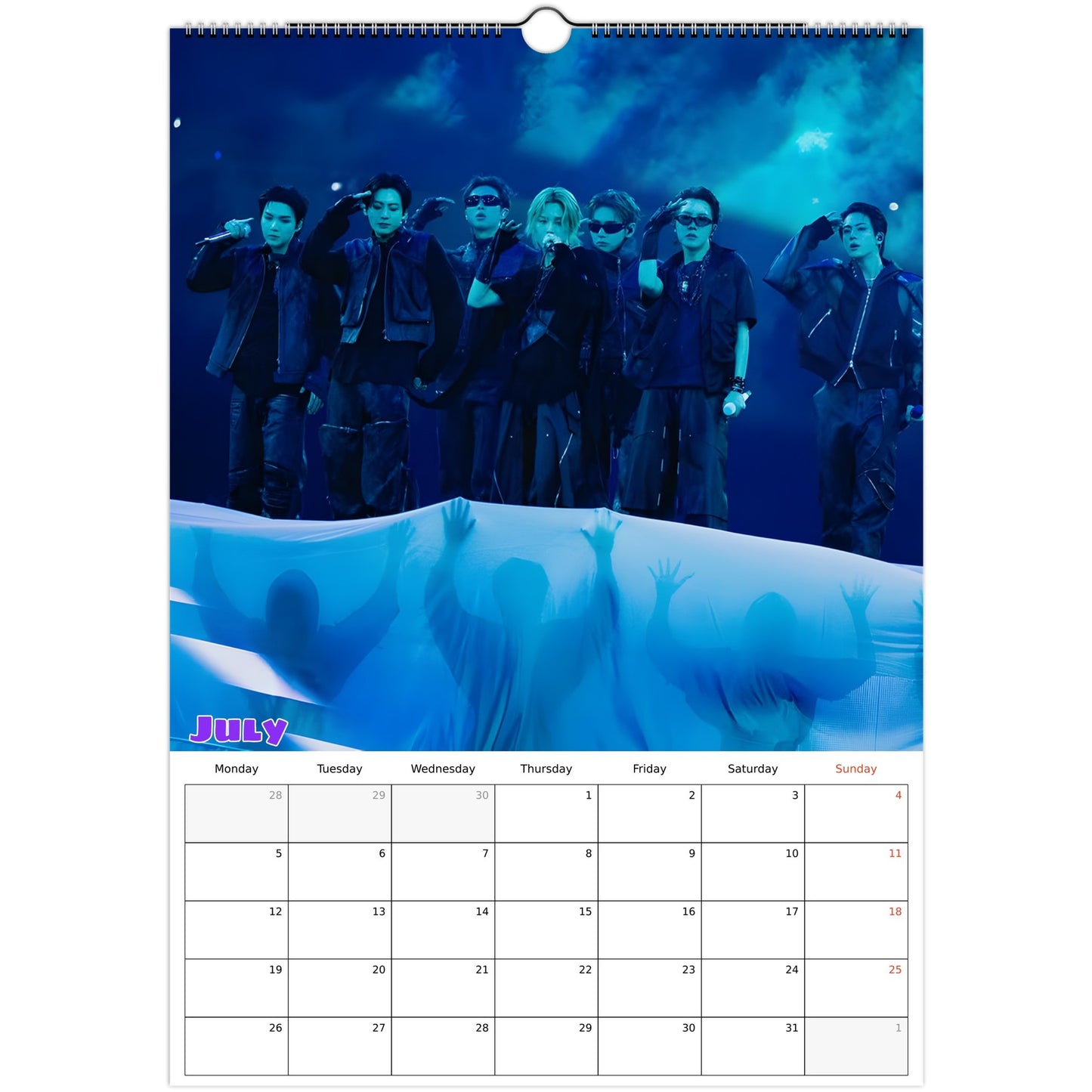 BTS  Calendar 2027 July page