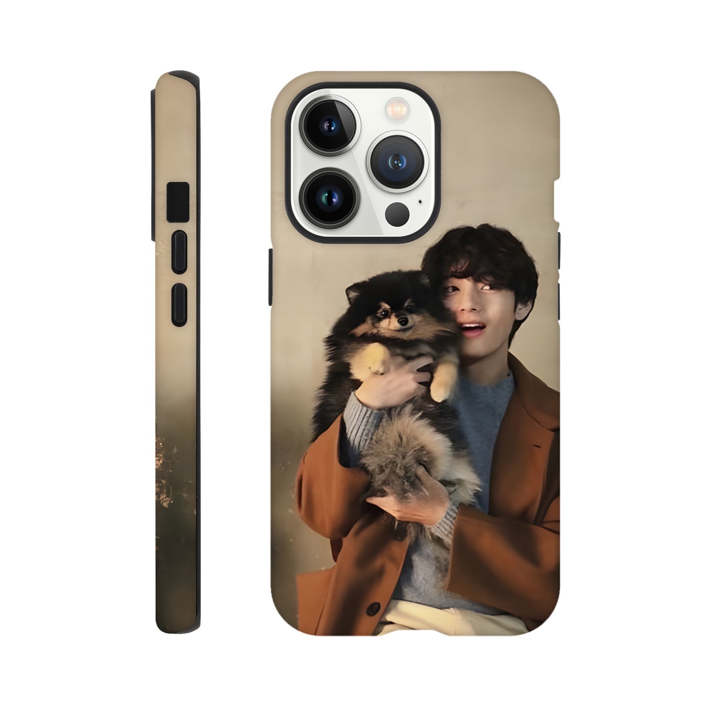 Dual‑layer Yeontan and V iPhone cover with sleek design