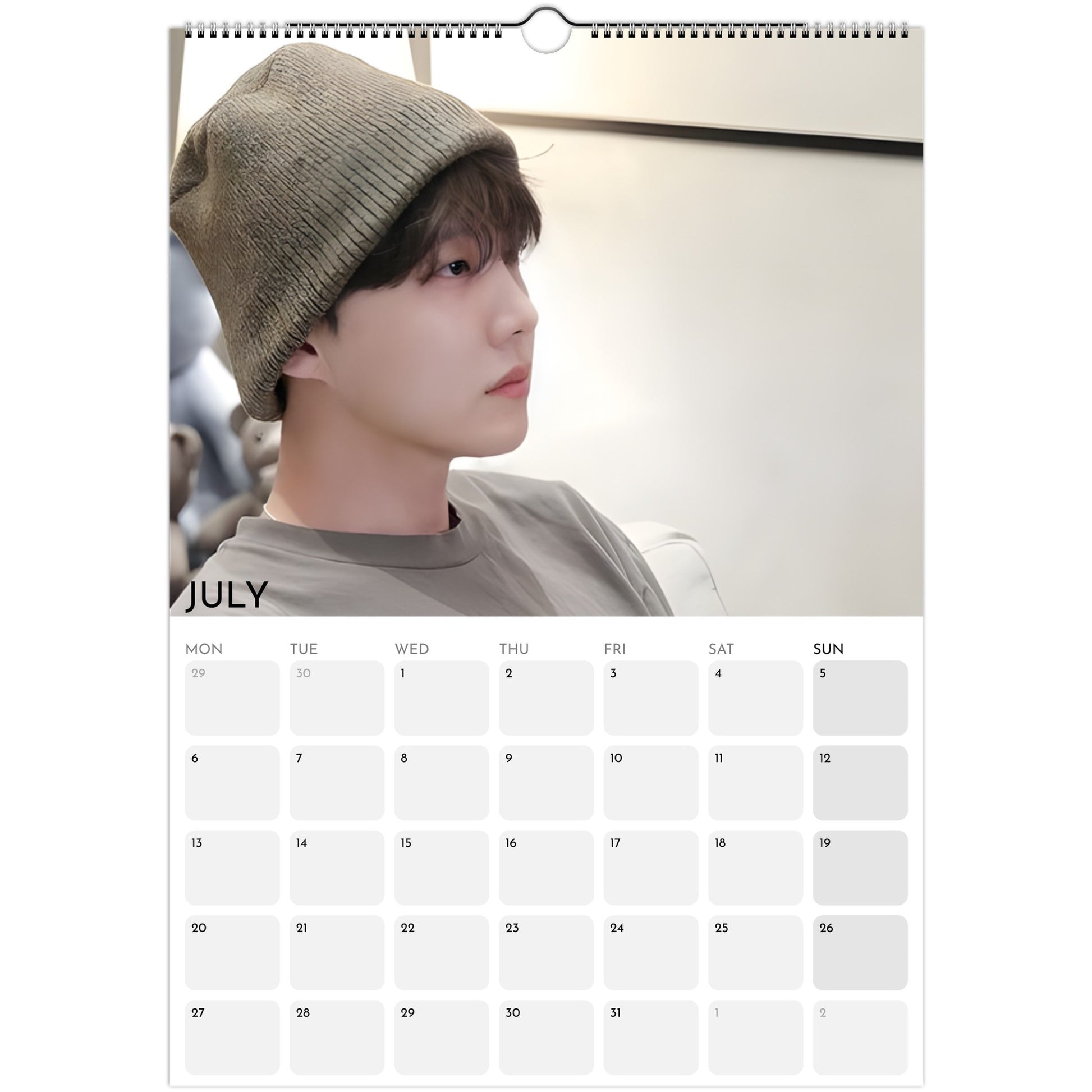 BTS J‑Hope Hobi 2026 A3 boyfriend style calendar July