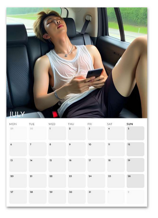 BTS RM Namjoon July 2026 calendar page