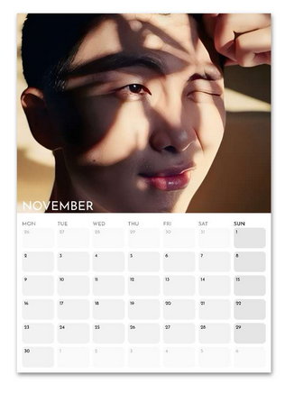 BTS RM Namjoon November 2026 calendar page