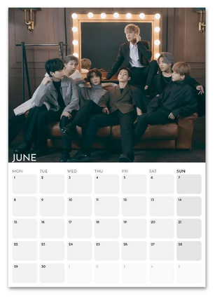BTS June 2026 calendar page