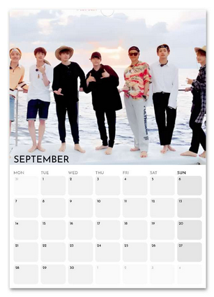 BTS September 2026 calendar page