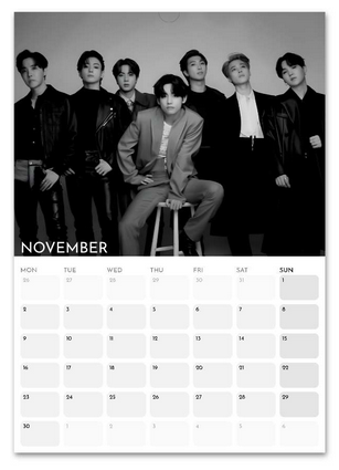 BTS November 2026 calendar page
