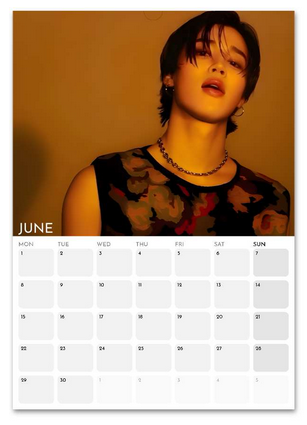 BTS Jimin Elite June 2026 calendar page