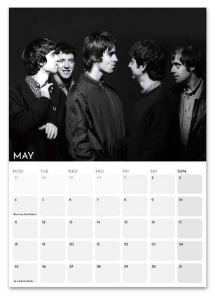Oasis May 2026 calendar page