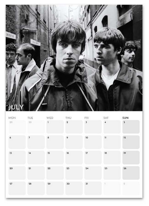 Oasis July 2026 calendar page