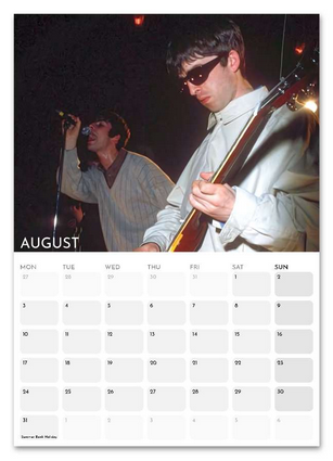 Oasis August 2026 calendar page
