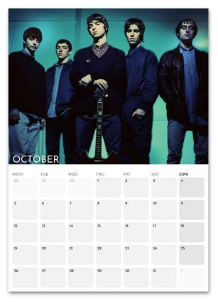 Oasis October 2026 calendar page