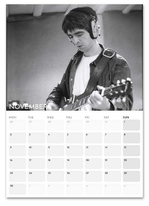 Oasis November 2026 calendar page