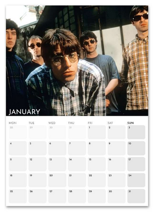 Oasis January 2027 calendar page