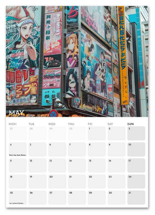 Beautiful Japan May 2026 calendar page