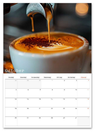 Coffee Lovers October 2026 calendar page