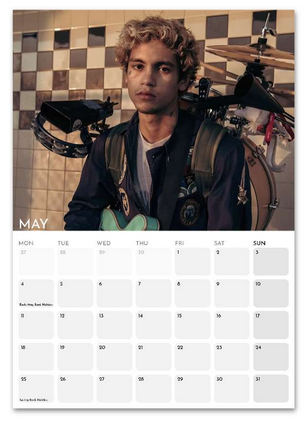 Dominic Fike May 2026 calendar page