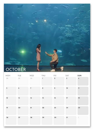 Queen of Tears October 2026 calendar page