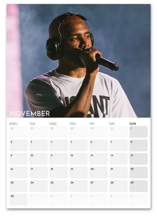 Frank Ocean November 2026 calendar page