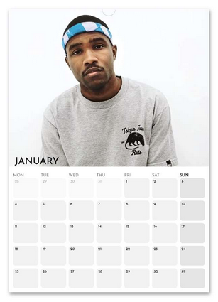 Frank Ocean January 2027 calendar page