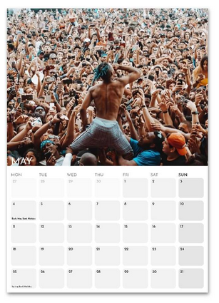 XXXTentacion May 2026 calendar page