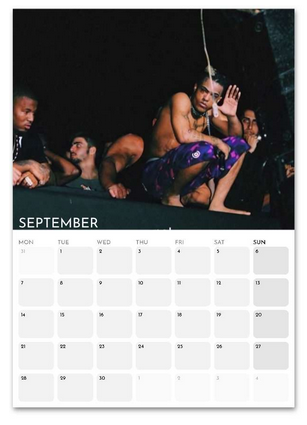 XXXTentacion September 2026 calendar page