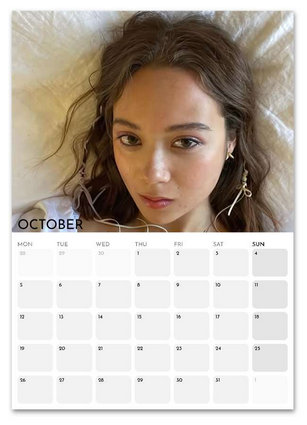 Laufey October 2026 calendar page