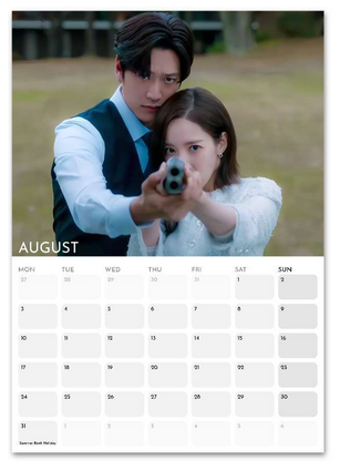 Marry My Husband August 2026 calendar page