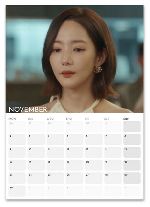 Marry My Husband November 2026 calendar page