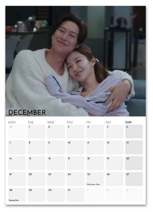 Marry My Husband December 2026 calendar page