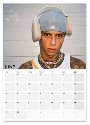 Central Cee June 2026 calendar page