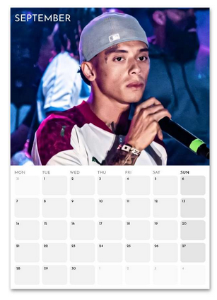 Central Cee September 2026 calendar page