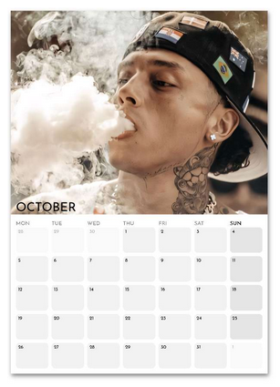 Central Cee October 2026 calendar page