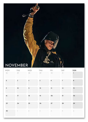 Central Cee November 2026 calendar page