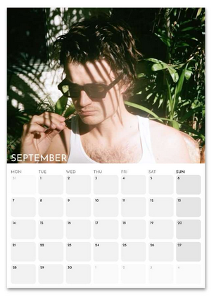 Joe Keery September 2026 calendar page