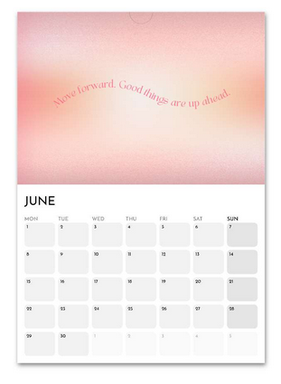 Teenager Positivity June 2026 calendar page