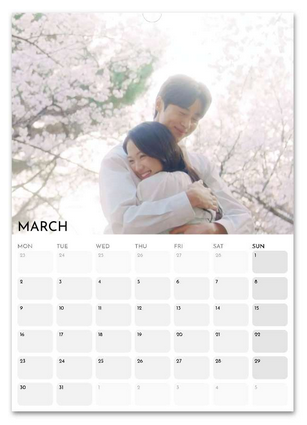 Lovely Runner March 2026 calendar page