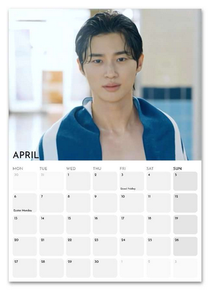Lovely Runner April 2026 calendar page