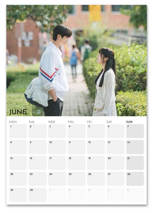 Lovely Runner June 2026 calendar page