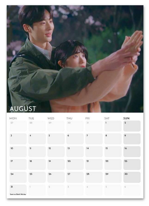 Lovely Runner August 2026 calendar page