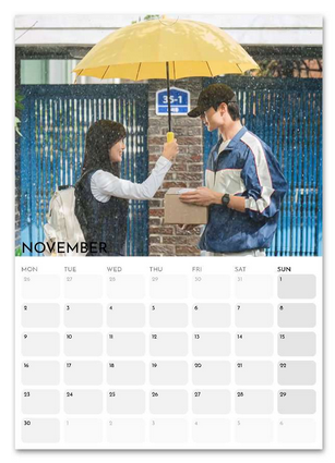 Lovely Runner November 2026 calendar page