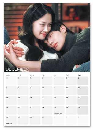 Lovely Runner December 2026 calendar page